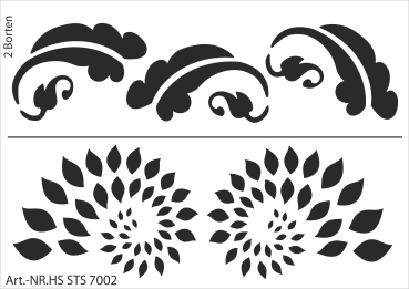 Schablone-Stencil A5 216-7002 selbstklebend - 2 Borten